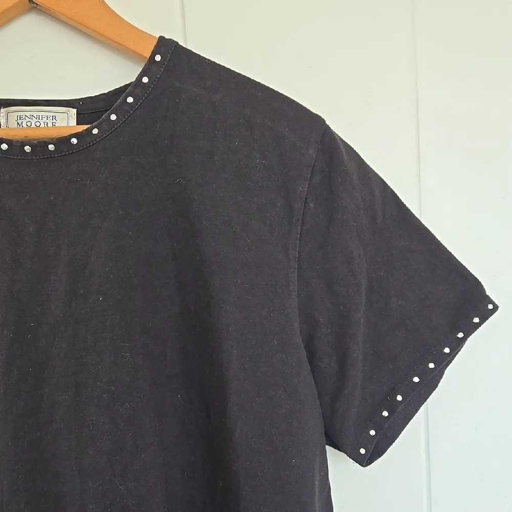 JENNIFER MOORE Black Studded wom Shirt - Picture 4 of 8